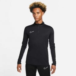 Bluza treningowa męska Nike DF Academy 23 SS Drill. Czarne bluzy sportowe męskie Nike, m, bez wzorów, bez kaptura, do piłki nożnej. Za 191.30 zł.