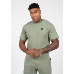 Leon Koszulka - Zielony. Zielone koszulki sportowe męskie GORILLA WEAR, bez wzorów, bez kołnierzyka, bez ramiączek, na fitness i siłownię. Za 183.00 zł.