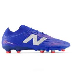 Korki męskie New Balance TEKELA PRO FG V5 ST2FLMP5 – niebieskie. Niebieskie buty sportowe męskie New Balance, z gumy, bez zapięcia, do piłki nożnej. Za 649.99 zł.