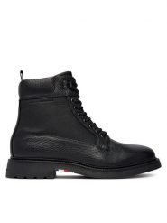 Tommy Hilfiger Trzewiki Corporate Casual Mix W Wpm Boot FM0FM05988 Czarny. Czarne botki męskie Tommy Hilfiger, bez wzorów, ze skóry, casualowe, bez zapięcia. Za 799.99 zł.