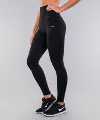 Klasyczne legginsy z wysokim stanem sportowe dla kobiet Carpatree. Czarne legginsy damskie Carpatree, xs, bez wzorów, z elastanu, z podwyższonym stanem, na fitness i siłownię. Za 131.99 zł.