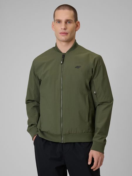 4F Kurtka przejściowa męska - khaki L. Brązowe kurtki męskie 4f, l, bez wzorów, z materiału. W wyprzedaży za 239.99 zł.