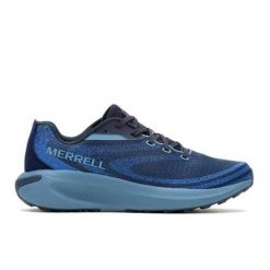 Buty do biegania męskie Merrell Morphlite. Niebieskie buty sportowe męskie Merrell, z materiału, bez zapięcia, do biegania. Za 579.00 zł.