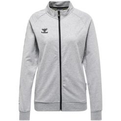 Damska bawełniana bluza dresowa zapinana na zamek Hummel Move Grid. Szare bluzy sportowe damskie Hummel, bez wzorów, z bawełny, bez kaptura, do piłki nożnej. W wyprzedaży za 255.90 zł.