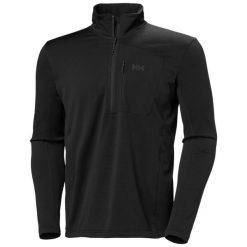 Bluza 1/2 zip Helly Hansen Versalite Fleece. Czarne bluzy męskie Helly Hansen, bez wzorów, z materiału, bez kaptura. Za 423.50 zł.