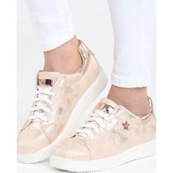Szampańskie Buty Sportowe Get Like Me. Żółte obuwie sportowe damskie Born2be, z materiału. Za 79.99 zł.