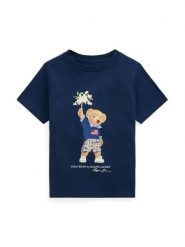 Polo Ralph Lauren T-Shirt 322979103001 Granatowy Regular Fit. Niebieskie t-shirty dla chłopców Polo Ralph Lauren, bez wzorów, z bawełny, bez ramiączek. Za 199.99 zł.