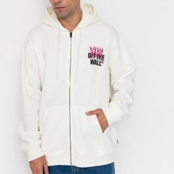Bluza polarowa VANS METAL WALL FULL ZIP Biały. Białe bluzy męskie Vans, bez wzorów, z polaru, bez kaptura. Za 362.26 zł.