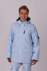 Kurtka Yeh Man Ice Blue. Niebieskie kurtki męskie OOSC, m, bez wzorów, z materiału, długie, z kapturem, snowboardowy. Za 1,710.99 zł.