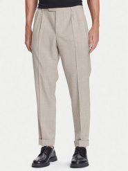 BOSS Spodnie materiałowe C-Perin-DPL 50545822 Beżowy Tapered Fit. Brązowe spodnie materiałowe męskie Boss, m, bez wzorów, z materiału. Za 699.99 zł.