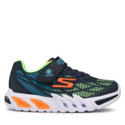 Sneakersy Skechers. Niebieskie trampki i tenisówki chłopięce Skechers, bez wzorów, bez zapięcia. Za 199.99 zł.
