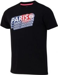 Koszulka męska PSG. Czarne koszulki sportowe męskie PSG, m, bez wzorów, z bawełny, bez kołnierzyka, bez ramiączek, do piłki nożnej. Za 109.99 zł.
