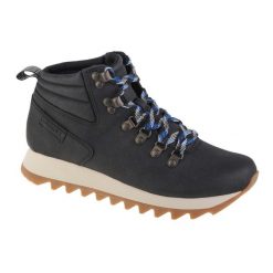 Trapery damskie, Merrell Alpine Hiker. Czarne obuwie sportowe damskie Merrell, bez wzorów, z materiału, trekkingowe. Za 399.99 zł.