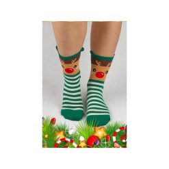 Świąteczne skarpetki z reniferem. Skarpety damskie marki Candysox.pl. Za 30.00 zł.
