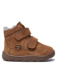 Froddo Kozaki Zeru Tex Furry Barefoot G2110149-2 M Brązowy. Brązowe buty zimowe chłopięce Froddo, bez wzorów, ze skóry, bez zapięcia. Za 419.99 zł.