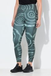 Damskie Legginsy sportowe szybkoschnące kieszenie z recyklingu. Zielone legginsy damskie Ulla Popken, plus size, bez wzorów, z elastanu. Za 239.99 zł.