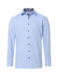 Finshley & Harding Koszula męska Mężczyźni Modern Fit Bawełna (100%) niebieski wypukły wzór tkaniny, 39. Niebieskie koszule męskie Finshley & Harding, m, bez wzorów, z bawełny, bez kołnierzyka, bez ramiączek. Za 229.95 zł.