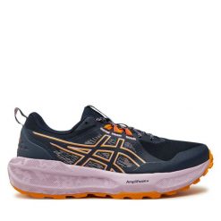 Buty do biegania Asics. Niebieskie obuwie sportowe damskie Asics, bez wzorów, do biegania. Za 429.99 zł.