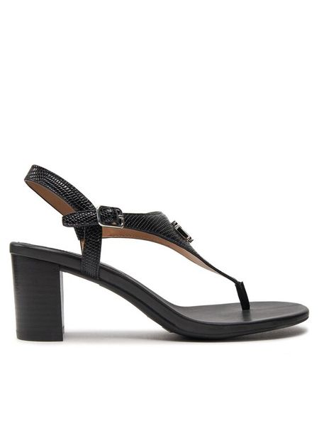 Lauren Ralph Lauren Sandały 802935564001 Czarny. Czarne klapki damskie Lauren Ralph Lauren, bez wzorów, ze skóry, bez obcasa, na słupku, bez zapięcia. Za 549.99 zł.