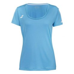 Koszulka tenisowa juniorska Babolat Play Cap Sleeve Top Girl. Niebieskie koszulki sportowe damskie BABOLAT, bez wzorów, z materiału, bez kołnierzyka, bez ramiączek, na fitness i siłownię. Za 99.00 zł.