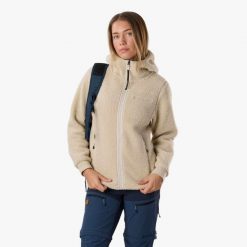 Bluza polarowa hiking damska Swedemount Lofoten Pile Jacket wodoodporna. Brązowe bluzy damskie SWEDEMOUNT, bez wzorów, z polaru, bez kaptura. Za 399.99 zł.