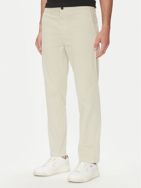 BOSS Chinosy 50534378 Kremowy Regular Fit. Białe eleganckie spodnie męskie Boss, m, bez wzorów. Za 549.99 zł.