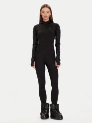 Guess Kombinezon W5BD1P K7182 Czarny Slim Fit. Czarne sukienki damskie Guess, m, z aplikacjami, z syntetyku, bez kołnierzyka, bez ramiączek. Za 529.99 zł.
