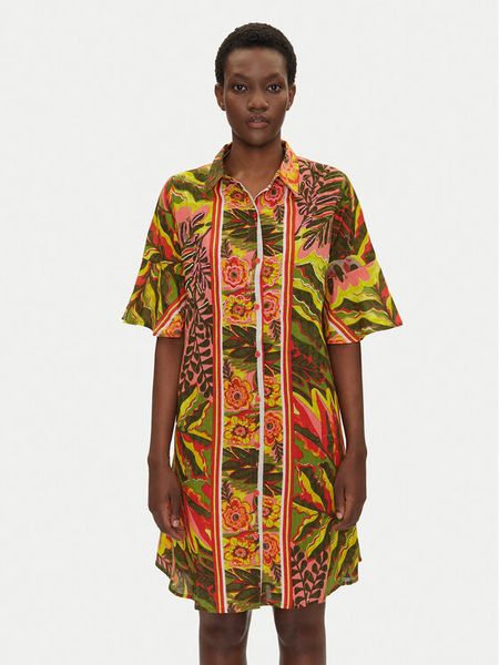 Iconique Sukienka koszulowa IC25-102 Kolorowy Relaxed Fit. Sukienki damskie Iconique, l, bez wzorów, z bawełny, bez kołnierzyka, bez ramiączek, koszulowe. Za 189.99 zł.