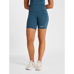 Szorty damskie Hummel Hiit Intensity. Niebieskie spodnie sportowe damskie Hummel, bez wzorów, na fitness i siłownię. Za 236.50 zł.