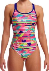 Strój kąpielowy Funkita Blurred Babe - Eclipse. Czerwone kostiumy jednoczęściowe damskie FUNKITA, l, bez wzorów, z elastanu, sportowe, na fitness i siłownię. Za 229.00 zł.