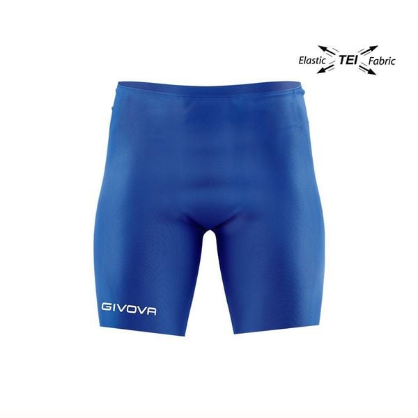 Spodenki Givova Bermuda Skin. Niebieskie szorty dla chłopców Givova, bez wzorów, z elastanu. Za 45.00 zł.