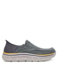 Skechers Półbuty Remaxed-Fenick 204839/CHAR Szary. Szare półbuty na co dzień męskie Skechers, z materiału, bez zapięcia. Za 259.99 zł.