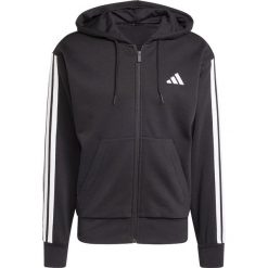 Bluza z kapturem adidas Essentials 3-Stripes Fleece. Czarne bluzy męskie Adidas, na zimę, m, bez wzorów, z materiału, z kapturem. Za 275.55 zł.