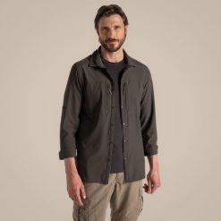 Koszula z długim rękawem Craghoppers NosiLife Pro V. Zielone koszule męskie Craghoppers, m, bez wzorów, casualowe, bez kołnierzyka, bez ramiączek. Za 429.99 zł.