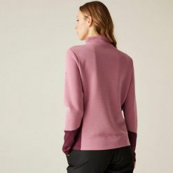 Damska elastyczna warstwa środkowa z zamkiem błyskawicznym. Fioletowe bluzy sportowe damskie Dare 2b, bez wzorów, bez kaptura, narciarskie. Za 184.00 zł.