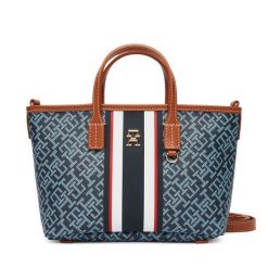 Torebka Tommy Hilfiger. Niebieskie torebki do ręki damskie Tommy Hilfiger, bez wzorów, klasyczne, bez dodatków. Za 649.99 zł.