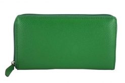 Portfel skórzany BARBERINI'S zielony D-8320-38. Zielone portfele damskie Barberinis, bez wzorów. Za 169.99 zł.