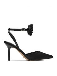 DeeZee Szpilki CEO-CD25-404-1 Czarny. Czarne szpilki damskie DeeZee, bez wzorów, z materiału, bez obcasa, bez zapięcia. Za 149.99 zł.