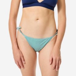 Dół kostiumu kąpielowego damski Decathlon Sandy. Zielone bikini damskie OLAIAN, bez wzorów. Za 44.99 zł.