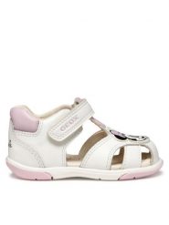 Geox Sandały B Sandal Zapito B556FE 08554 C0406 Biały. Białe sandały dziewczęce Geox, ze skóry, bez zapięcia. Za 159.99 zł.