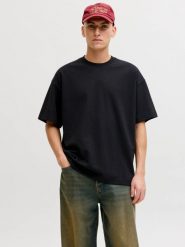 Jack & Jones Jack&Jones męska koszulka t-shirt JJEBARRON TEE SS O-NECK NOOS 12298906 BLACK L. Czarne t-shirty męskie Jack & Jones, l, bez wzorów, bez kołnierzyka. Za 89.99 zł.