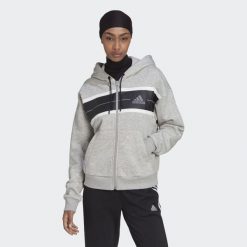 Bluza z kapturem adidas z kolorowymi paskami. Białe bluzy damskie Adidas, s, bez wzorów, z bawełny, z kapturem. Za 308.65 zł.