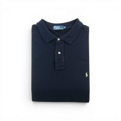 Second life - Koszulka Polo męska Polo Ralph Lauren - Stan dobry. Niebieskie koszulki polo męskie Ralph Lauren, m, bez wzorów, z materiału, bez kołnierzyka, bez ramiączek, na golfa. Za 106.46 zł.