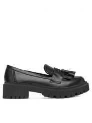 DeeZee Loafersy S670-21 Czarny. Czarne mokasyny damskie DeeZee, z materiału. Za 169.99 zł.