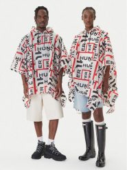 Hunter Ponczo HARU0006261 Biały Regular Fit. Białe kurtki damskie Hunter, bez wzorów, z syntetyku, bez kaptura. Za 249.99 zł.