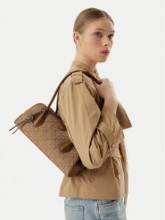 Calvin Klein Torebka Emblem Trio Jacquard LV04F3744G Brązowy. Brązowe torebki do ręki damskie Calvin Klein, bez wzorów, z materiału, bez dodatków. Za 649.99 zł.