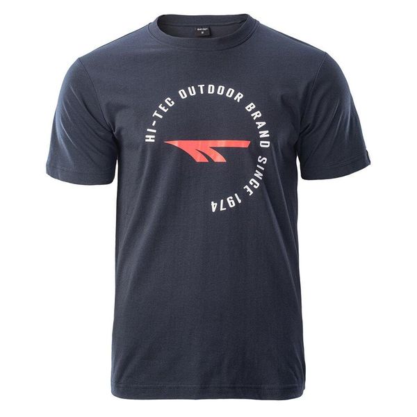 T-shirt Męski Olen. Niebieskie koszulki sportowe męskie Hi-tec, l, bez wzorów, sportowe, bez kołnierzyka. Za 71.99 zł.