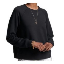 Bluza turystyczna damska Superdry Studios Modal Crew. Czarne bluzy damskie Superdry., s, bez wzorów, z elastanu, bez kaptura. Za 176.00 zł.