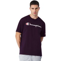 Koszulka męska Champion SS Tee. Niebieskie koszulki sportowe męskie Champion, m, bez wzorów, bez kołnierzyka, bez ramiączek. Za 95.00 zł.