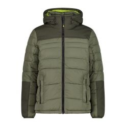 Kurtka z kapturem CMP Feel Warm Flock. Zielone kurtki męskie CMP, na zimę, xl, bez wzorów, z materiału, z kapturem. Za 616.55 zł.